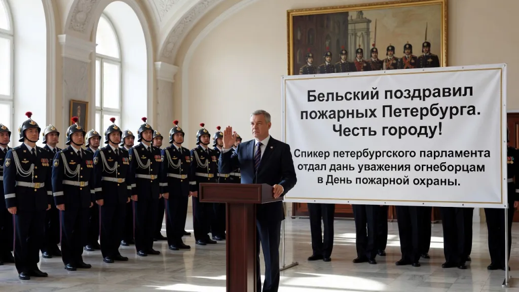 Бельский поздравил пожарных Петербурга. Честь городу!